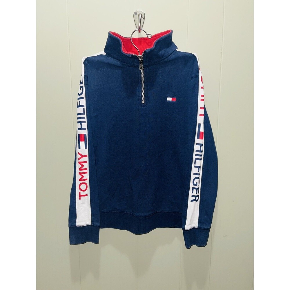 Tommy Hilfiger Boys Popover 1/4 Zip Sweater Sz M 12-14